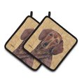 Carolines Treasures Dachshund Wipe Your Paws Pair of Pot Holders, 7.5 x 3 x 7.5 in. SC9137PTHD
